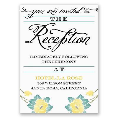 Blooming Beauty - Citrus - Reception Card
