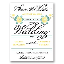 Blooming Beauty - Citrus - Save the Date Card