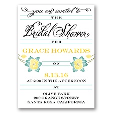 Blooming Beauty - Citrus - Bridal Shower Invitation