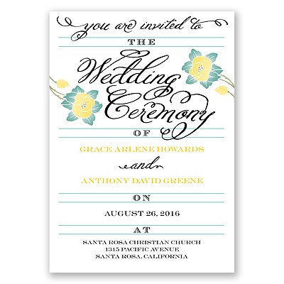 Blooming Beauty - Citrus - Invitation