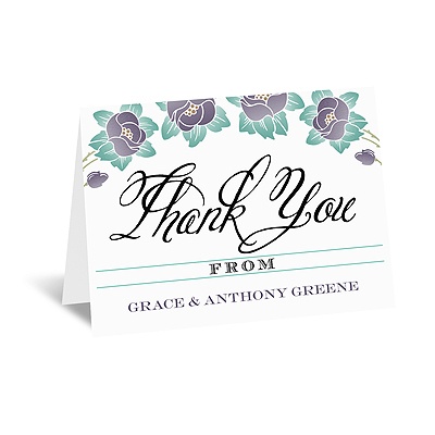 Blooming Beauty - Raisin - Note Card and Envelope