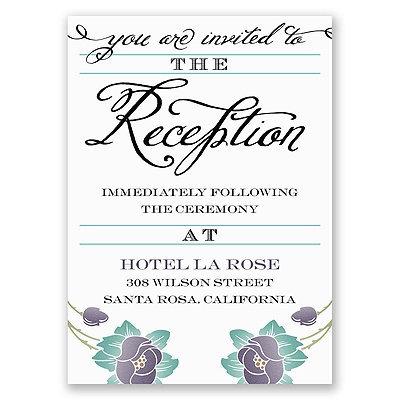 Blooming Beauty - Raisin - Reception Card