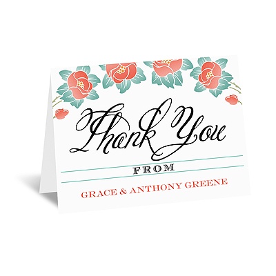 Blooming Beauty - Tango - Note Card and Envelope