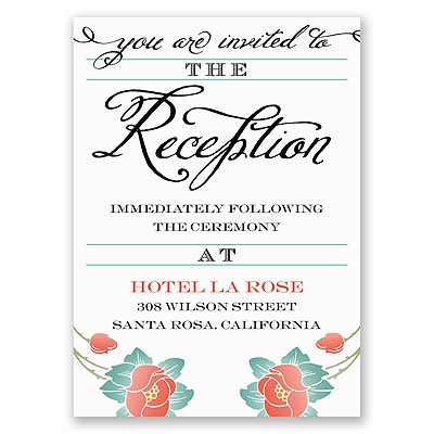 Blooming Beauty - Tango - Reception Card