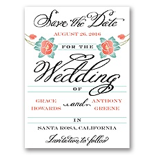 Blooming Beauty - Tango - Save the Date Card