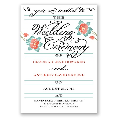 Blooming Beauty - Tango - Invitation