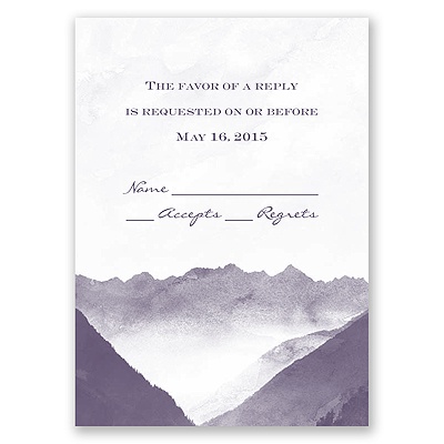 Mountain Mist - Response Card and Envelope