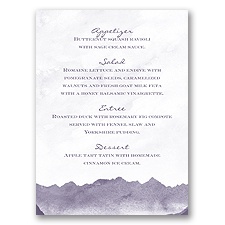 Mountain Mist - Menu Card