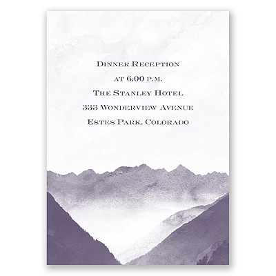 Mountain Mist - Reception Card