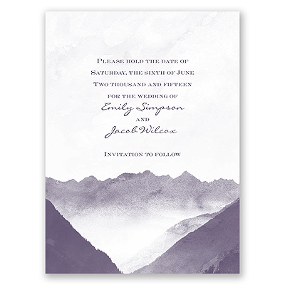 Mountain Mist - Save the Date Card