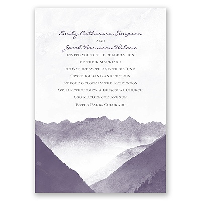 Mountain Mist - Invitation