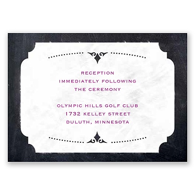 Old School - Reception Card