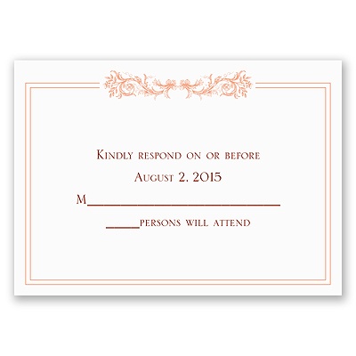 Sienna Embrace - Response Card and Envelope