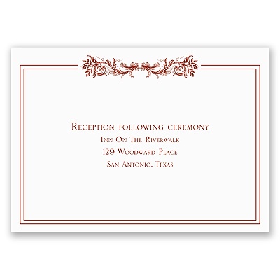 Sienna Embrace - Reception Card