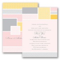 Patchwork Gingham - Cotton Candy - Invitation