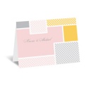 Patchwork Gingham - Cotton Candy - Thank You Card and Envelope