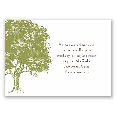 Love Naturally - Reception Card