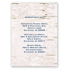 Carved in Love - Accommodations Card
