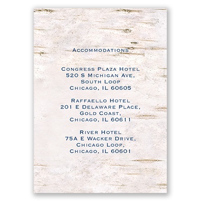Carved in Love - Accommodations Card