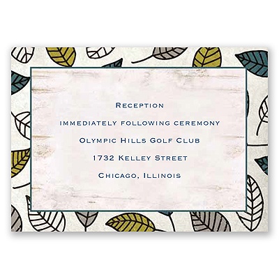 Carved in Love - Mosaic - Reception Card