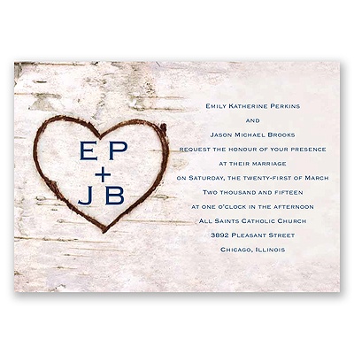 Carved in Love - Mosaic - Invitation