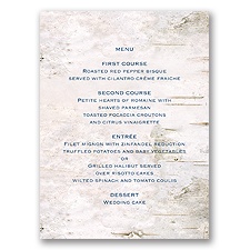 Carved in Love - Menu Card