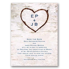 Carved in Love - Save the Date Card