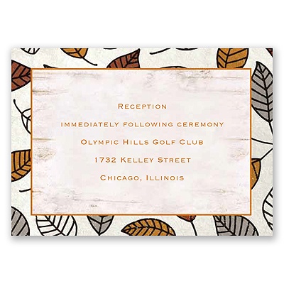 Carved in Love - Terra Cotta - Reception Card