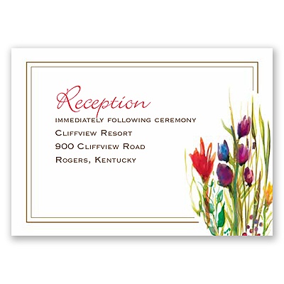 Sweet Meadow - Reception Card