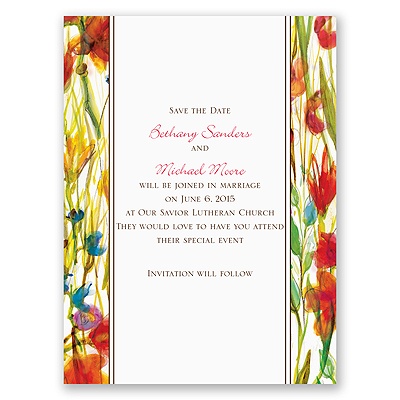 Sweet Meadow - Save the Date Card