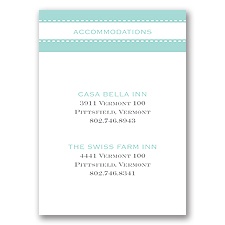 Majestic Love - Accommodations Card