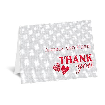 Jar of Hearts - Grey - Thank You Card and Envelope