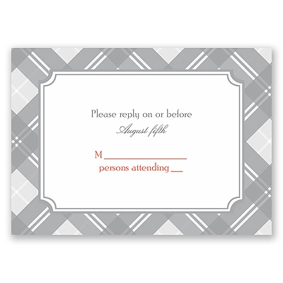 Highland Plaid - Response Card and Envelope