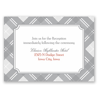 Highland Plaid - Reception Card