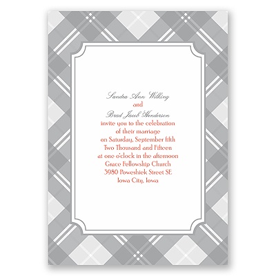 Highland Plaid - Invitation