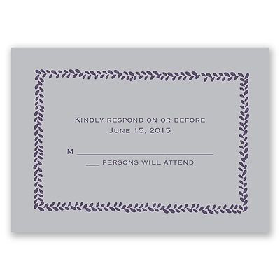 Vintage Silhouettes - Response Card and Envelope