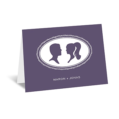 Vintage Silhouettes - Note Card and Envelope