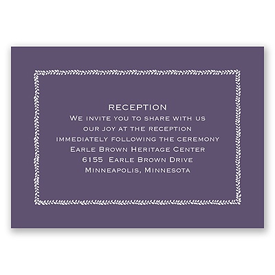 Vintage Silhouettes - Reception Card