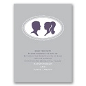 Vintage Silhouettes - Save the Date Card