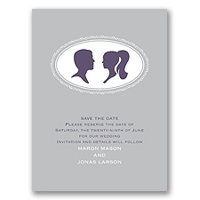 Vintage Silhouettes - Save the Date Card