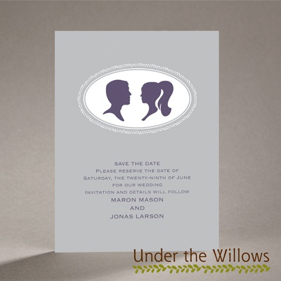 Vintage Silhouettes - Save the Date Card