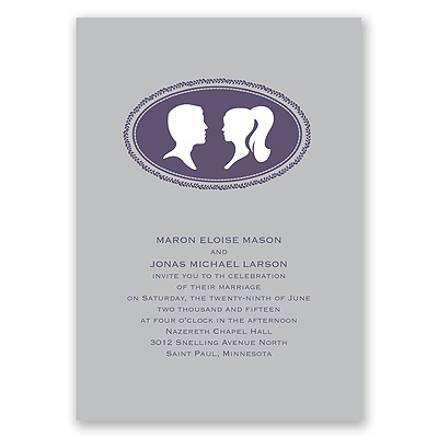 Vintage Silhouettes - Invitation