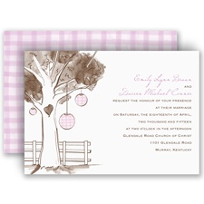 Gingham Lanterns - Invitation