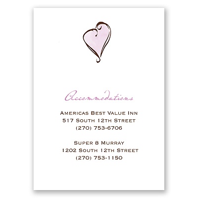 Gingham Lanterns - Accommodations Card