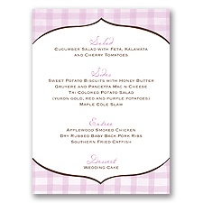 Gingham Lanterns - Menu Cards