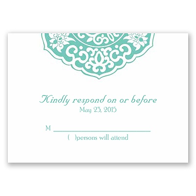 Rustic Brooch - Response Card and Envelope
