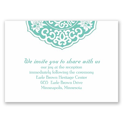 Rustic Brooch - Reception Card