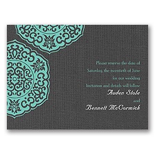Rustic Brooch - Save the Date Card