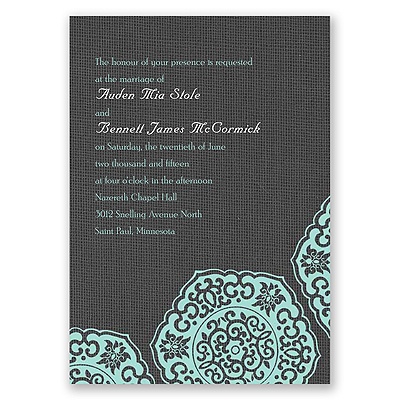 Rustic Brooch - Invitation