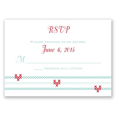 Cross My Heart - Response Card and Envelope